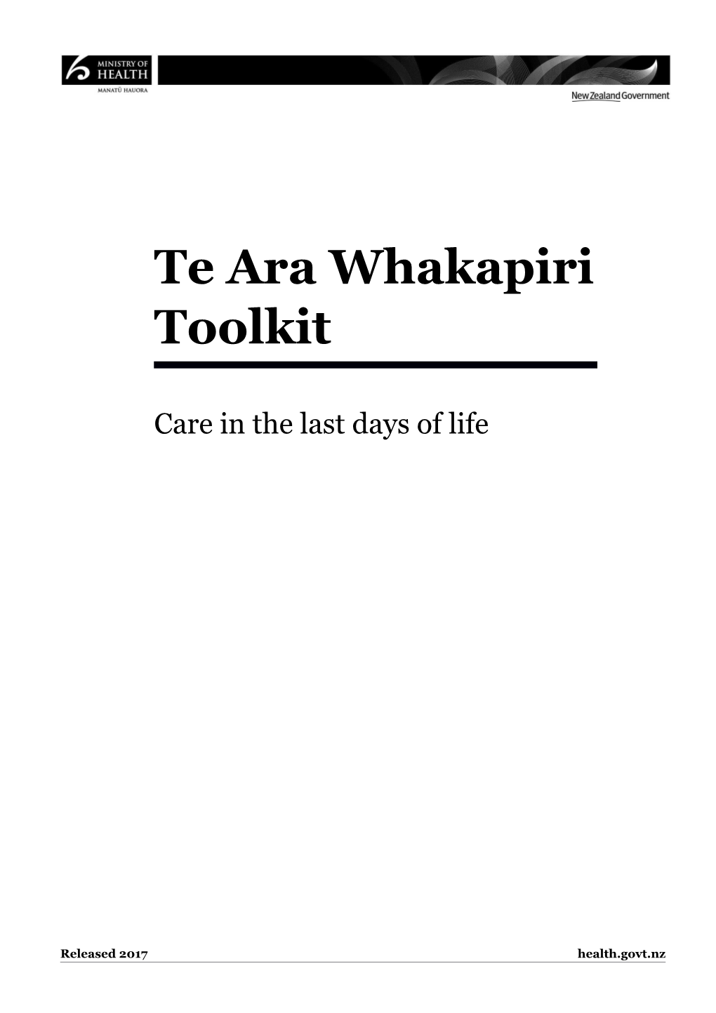 Te Ara Whakapiri Toolkit