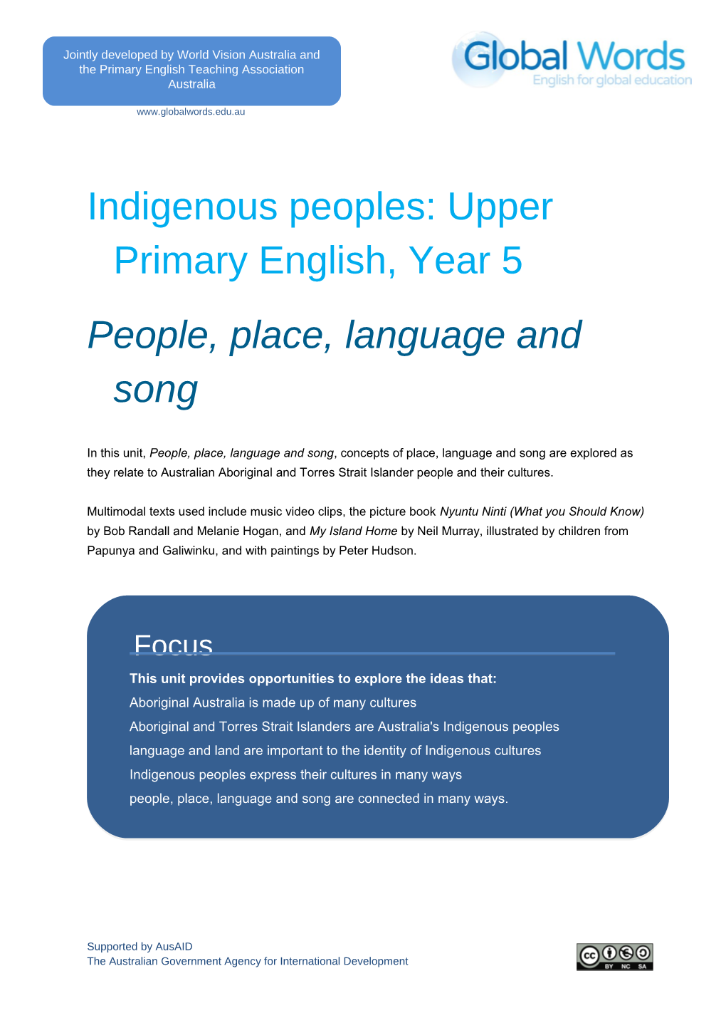 People, Place, Language and Song