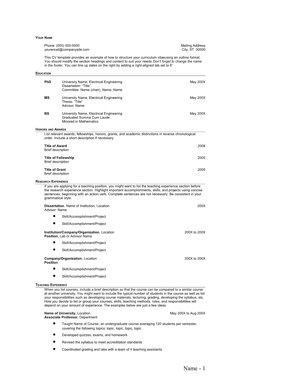 Phduniversity Name, Electrical Engineeringmay 200X