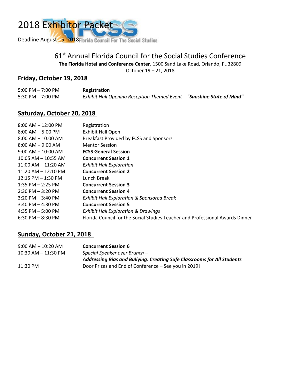 61St Annual Florida Council for the Social Studies Conference