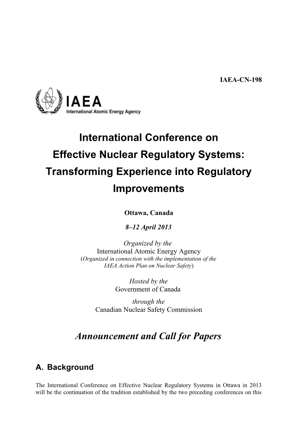 Effective Nuclear Regulatory Systems