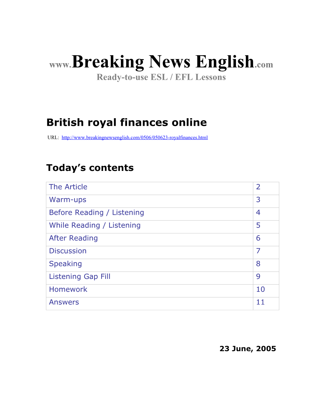 British Royal Finances Online