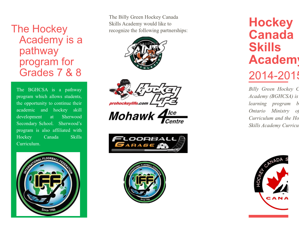 The Hockey Academy Is a Pathway Program for Grade 7 & 8