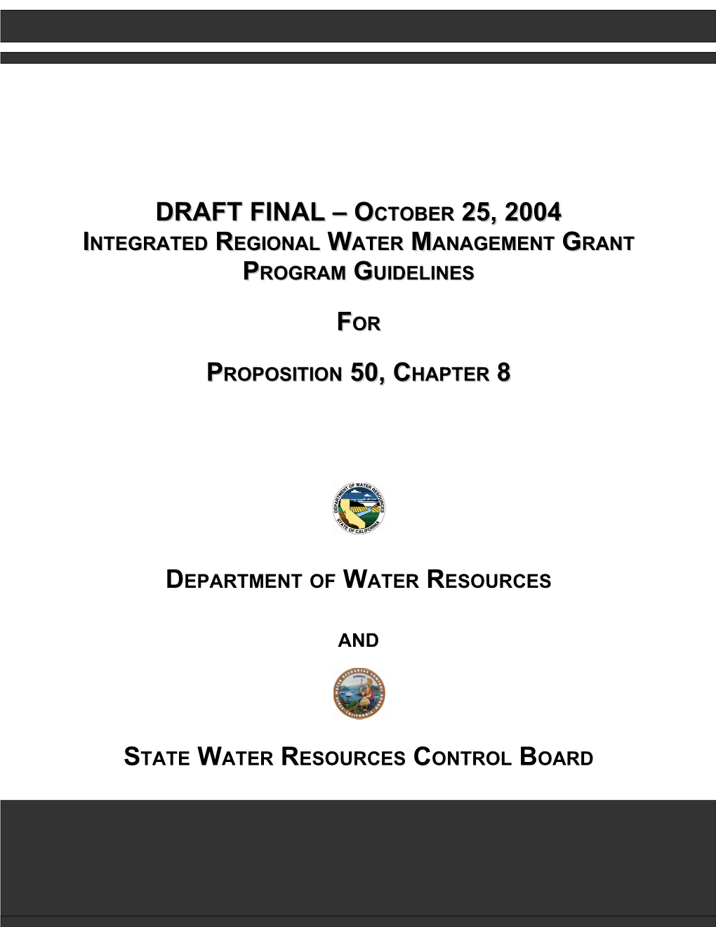 Integrated Regional Water Management Grant Program Guidelines