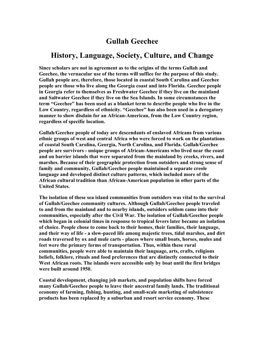 History, Language, Society, Culture, and Change