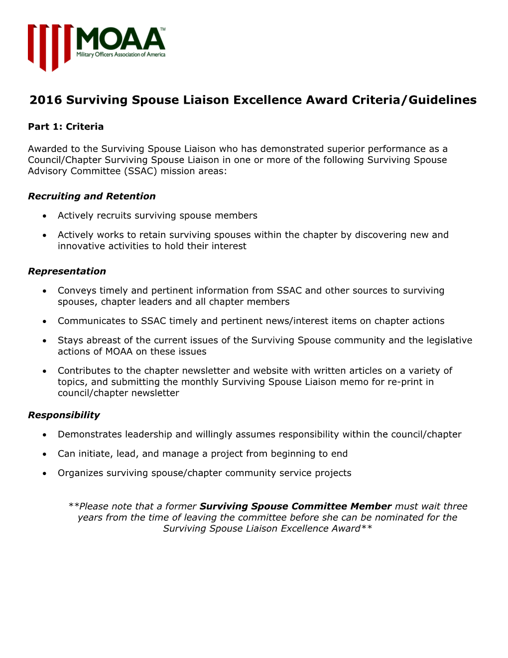 2011 Auxiliary Liaison Excellence Award Criteria/Guidelines and Nomination Form ()