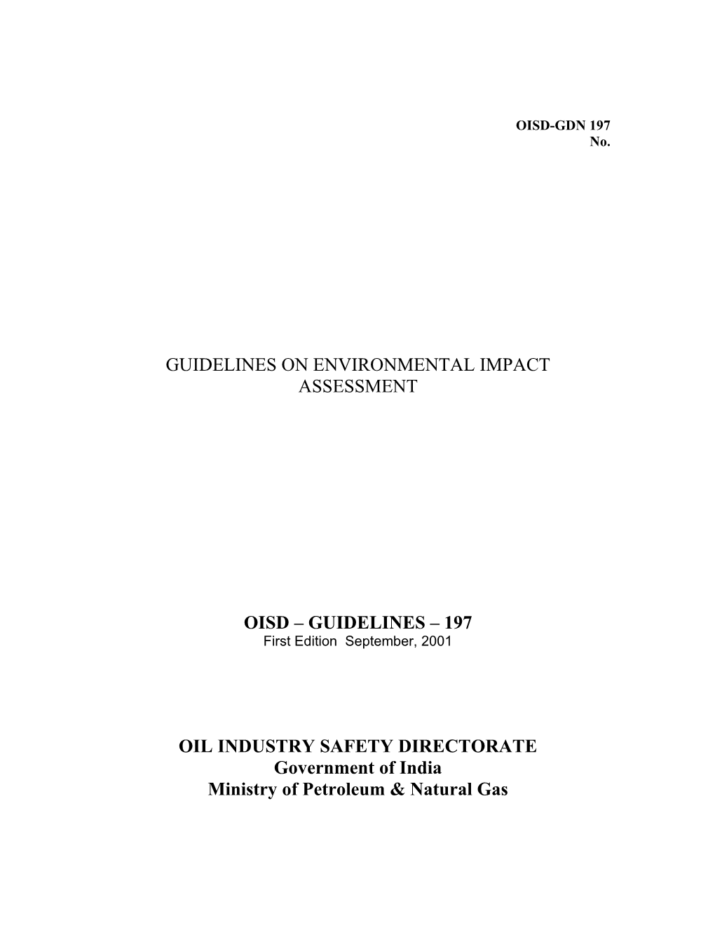 Guidelines on Environmental Impact Assessment