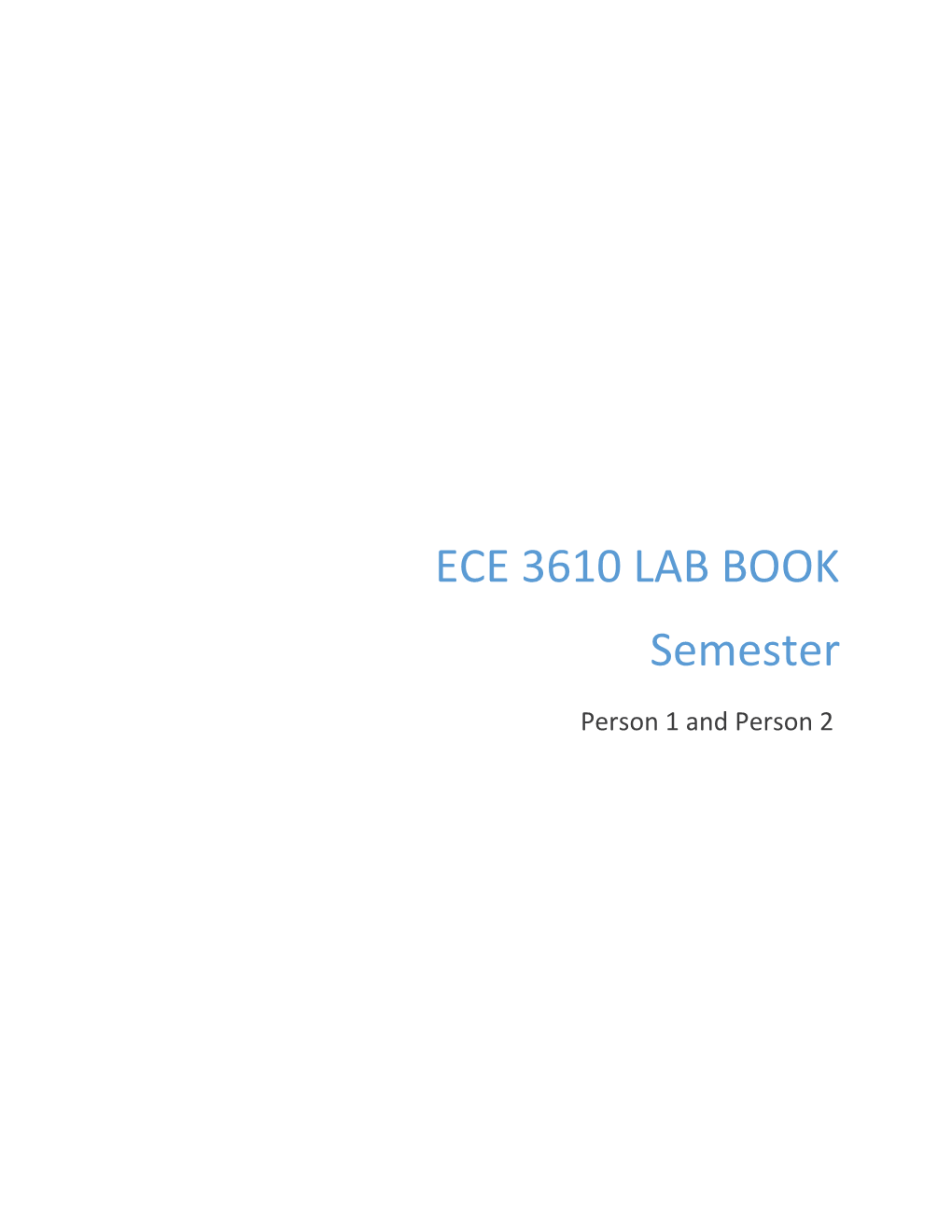 ECE 3610 Lab Book Fall 2016