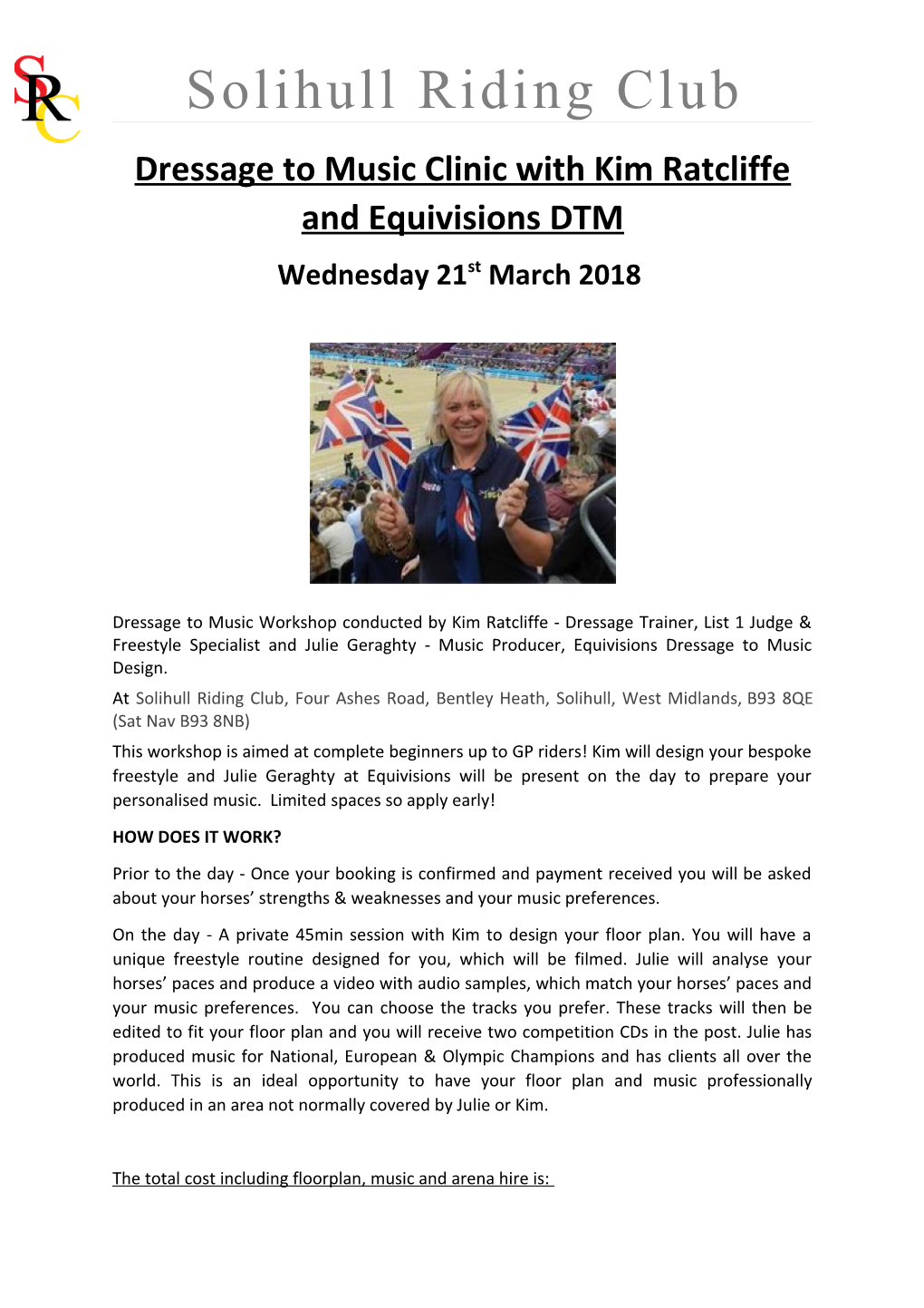 Dressage to Music Clinic with Kim Ratcliffe and Equivisions DTM