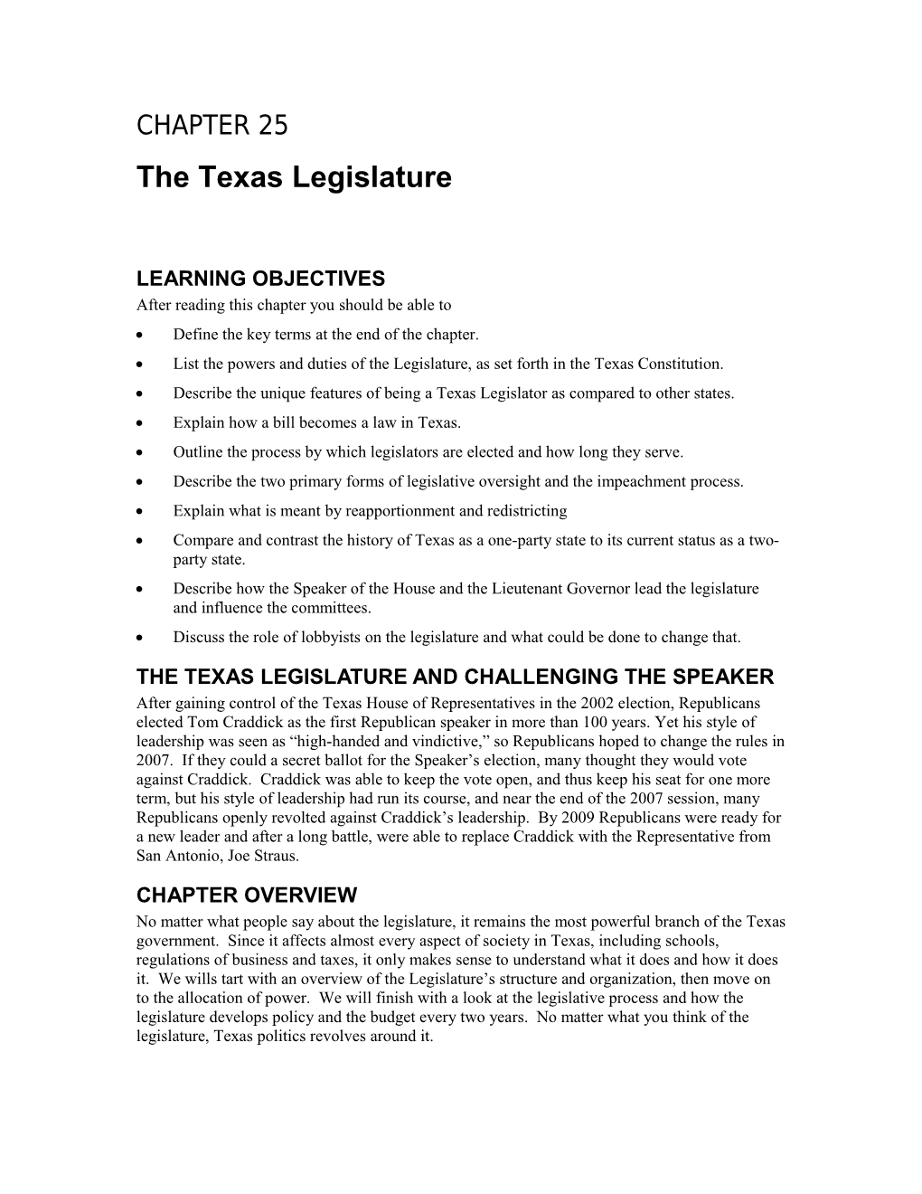 The Texas Legislature