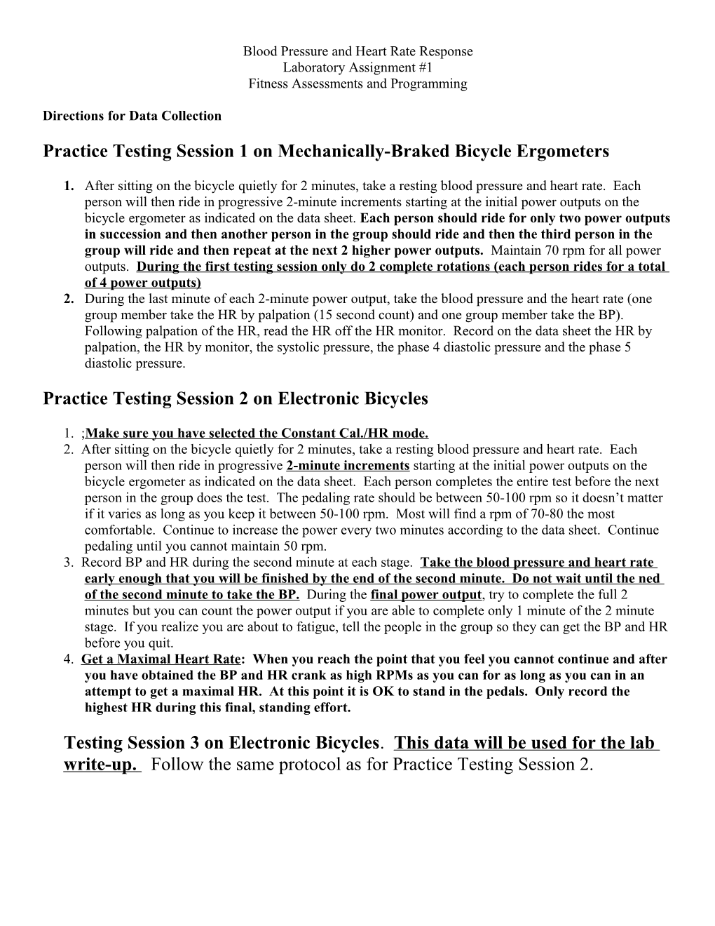 Blood Pressure and Heart Rate Response