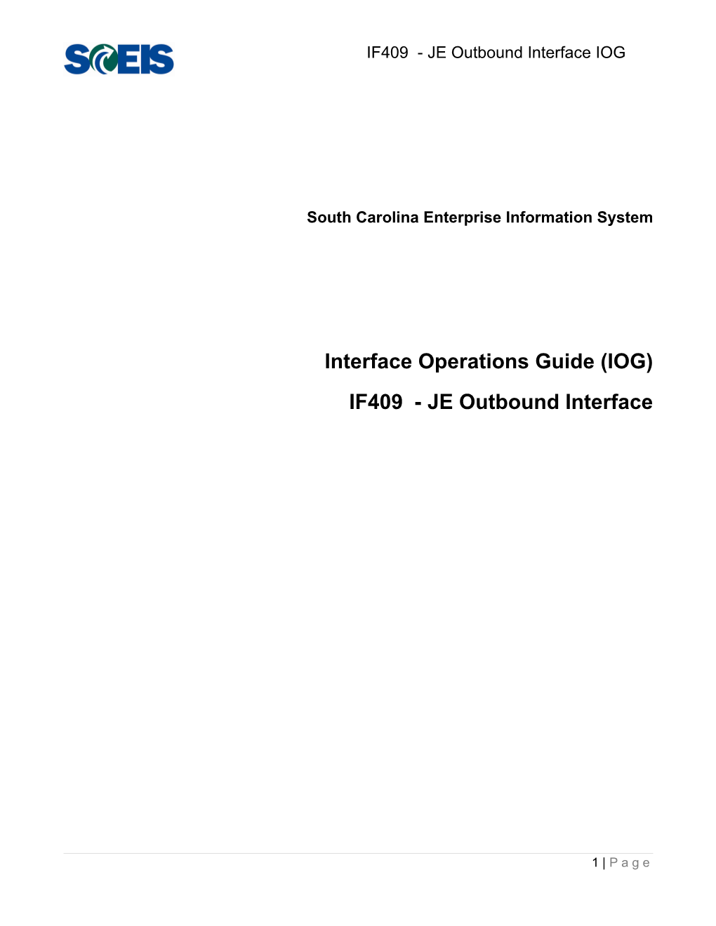 IF409 IOG - JE Outbound Interface