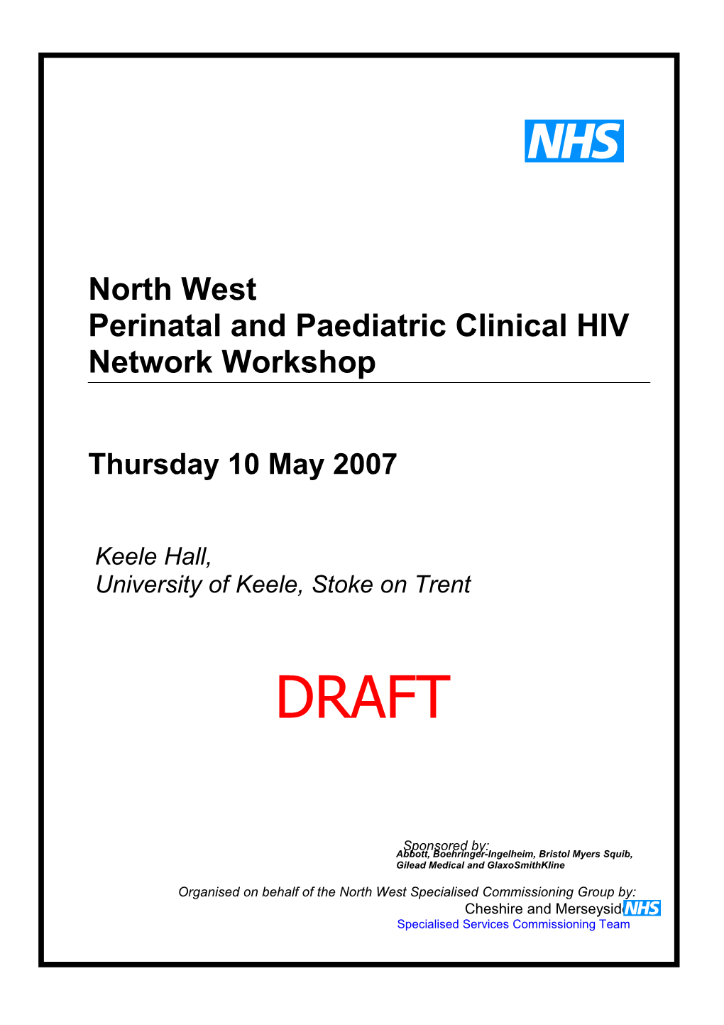 Perinatal and Paediatric Clinical HIV Network Workshop