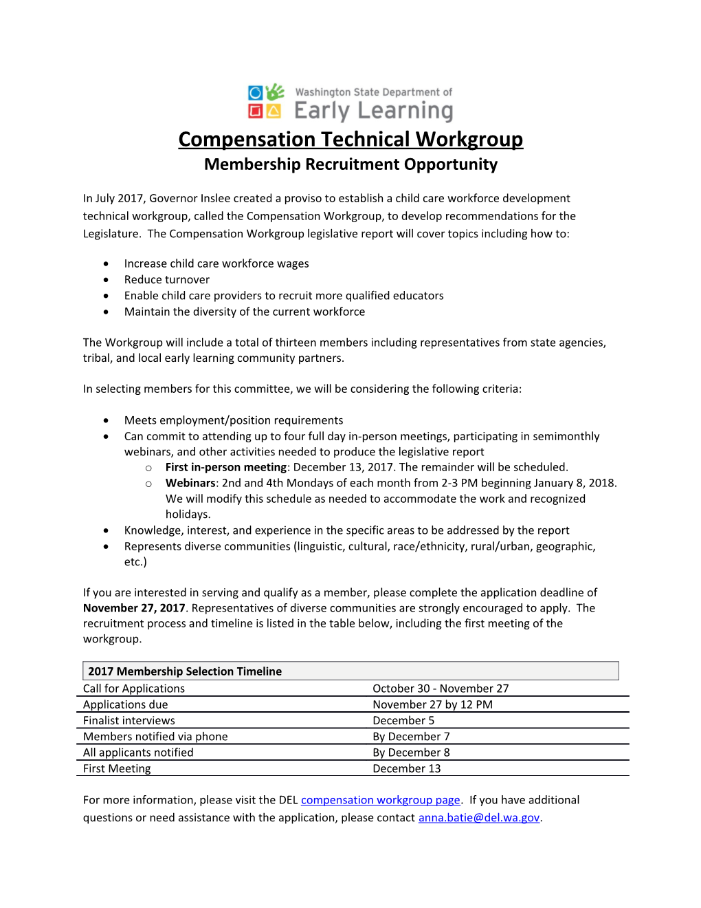 Compensation Technical Workgroup