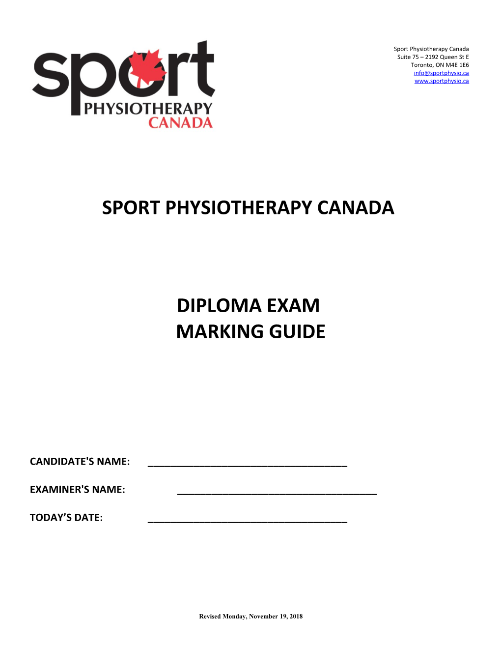 Sport Physiotherapy Canada
