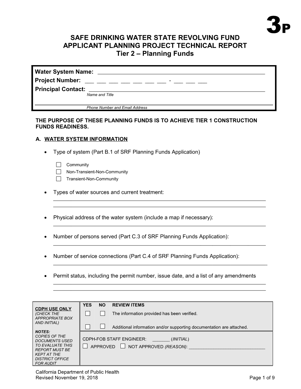 (3P) SRF Planning Project Report-12-22-09
