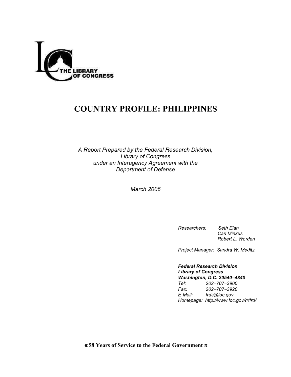 Country Profile: Philippines