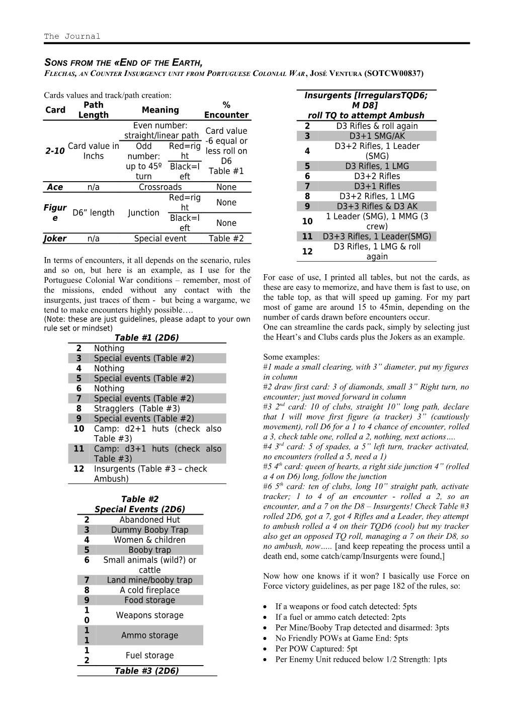 Cards Values and Track/Path Creation