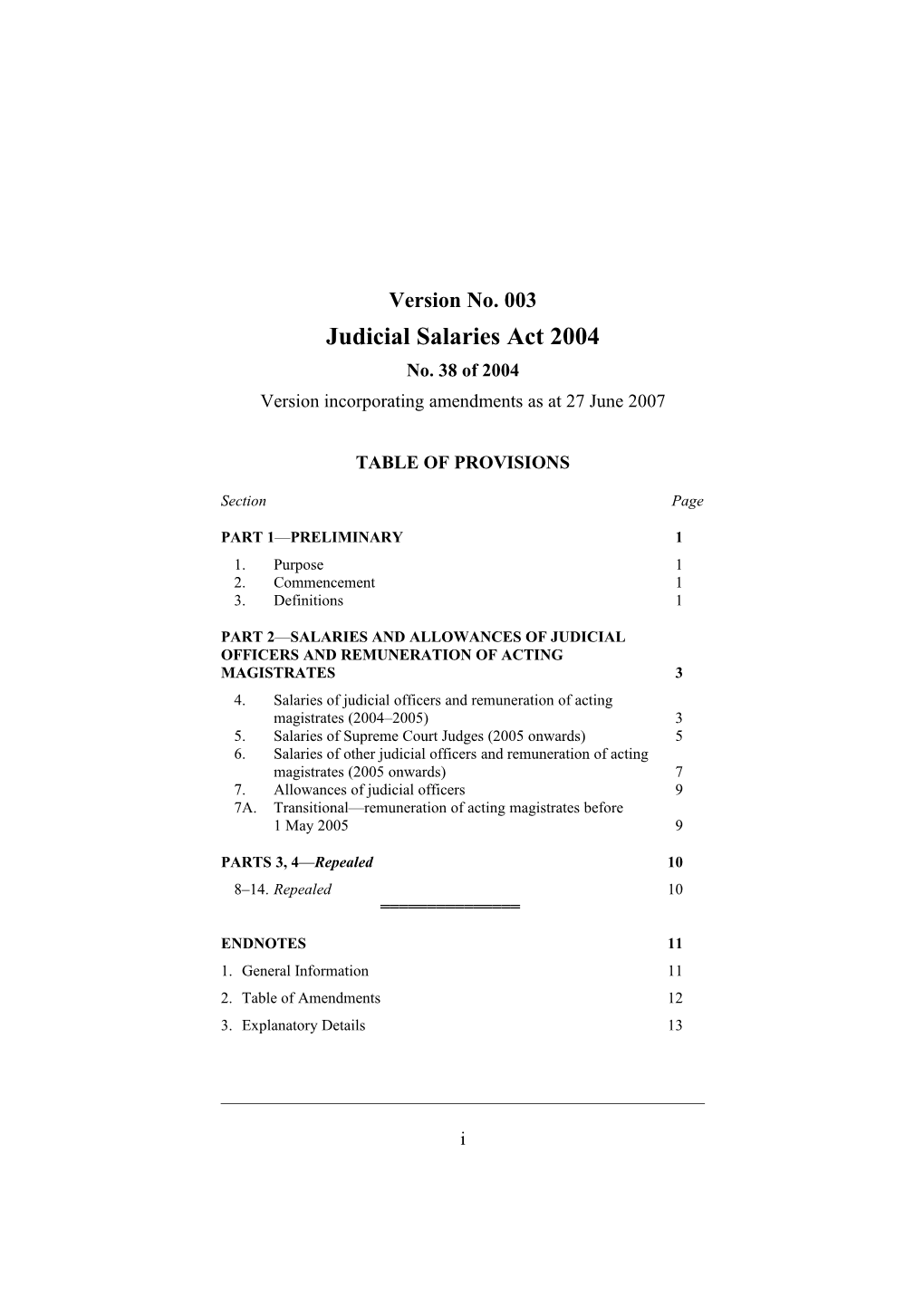 Judicial Salaries Act 2004