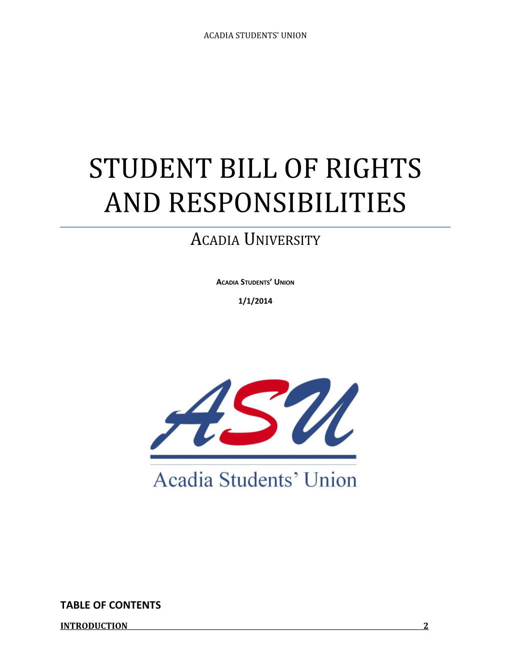 Student Bill of Rights and Responsibilities