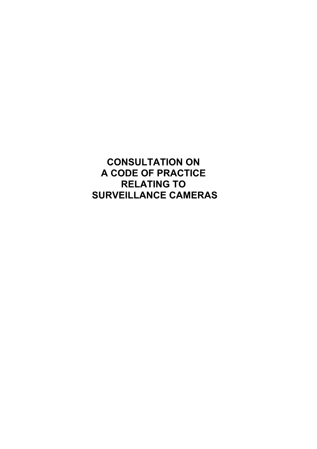A Code of Practice
