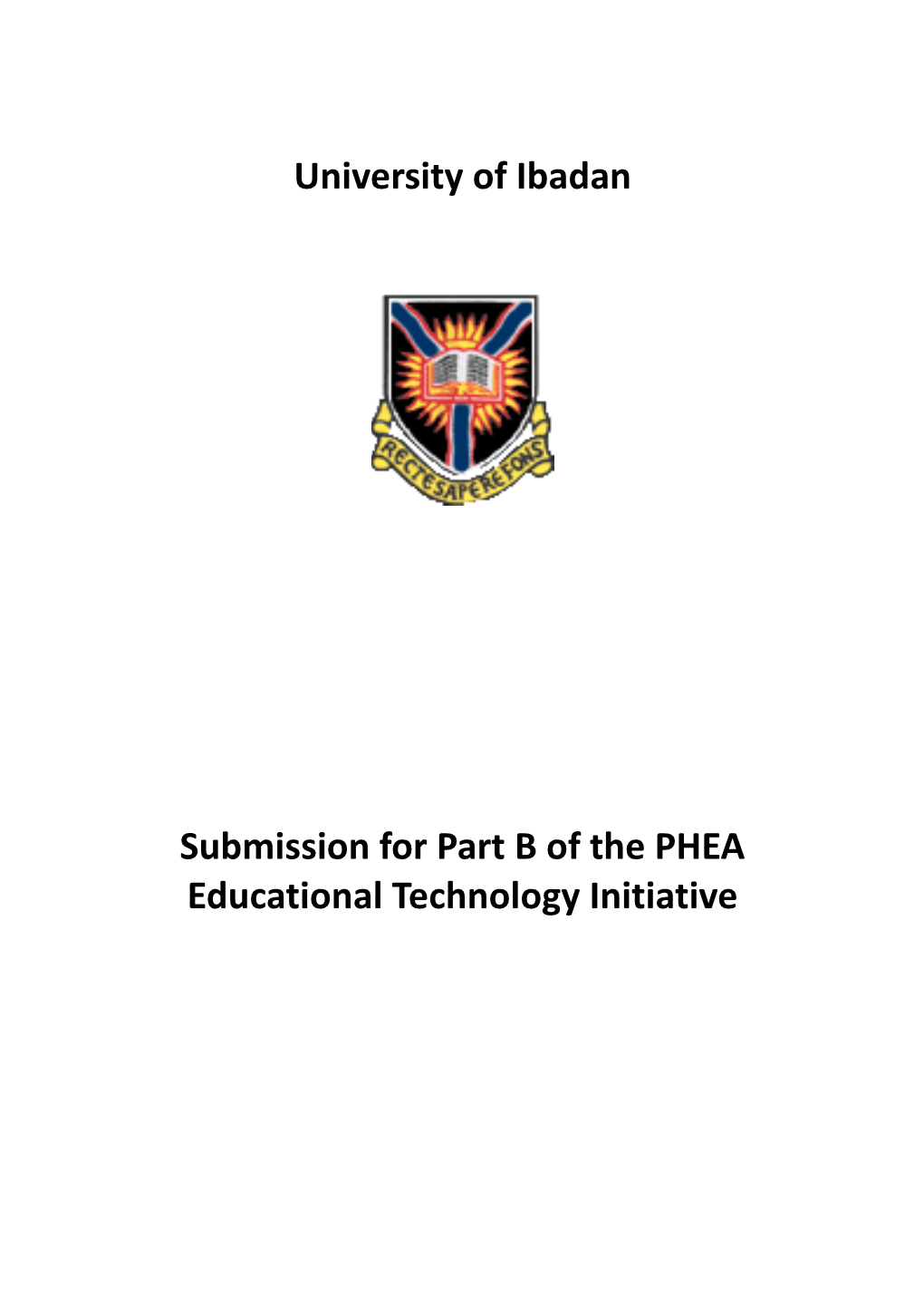 Submission for Part B of the PHEA Educational Technology Initiative