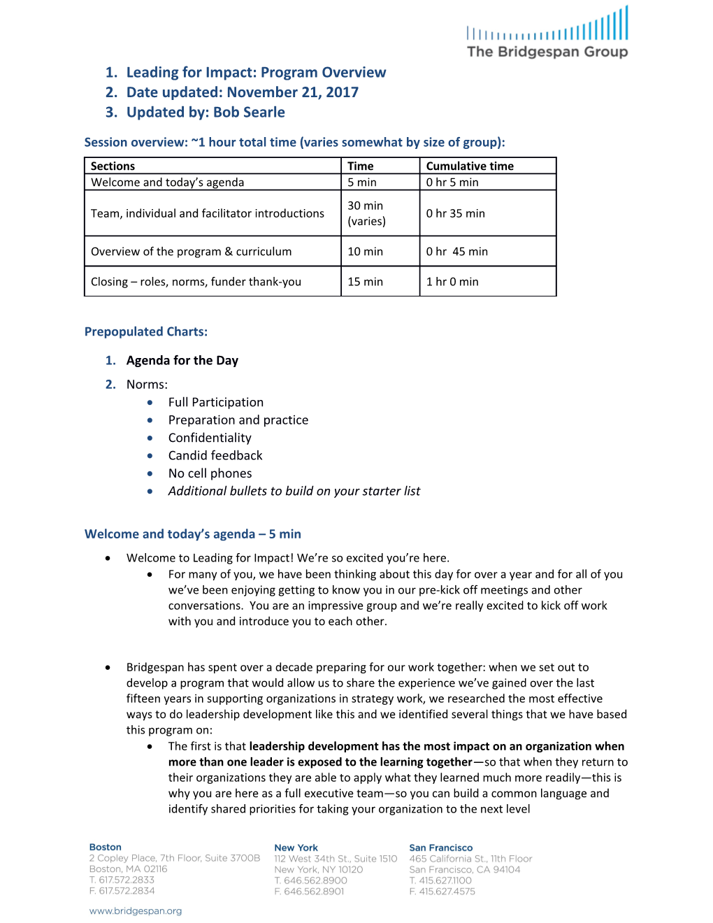 Leading for Impact: Program Overview