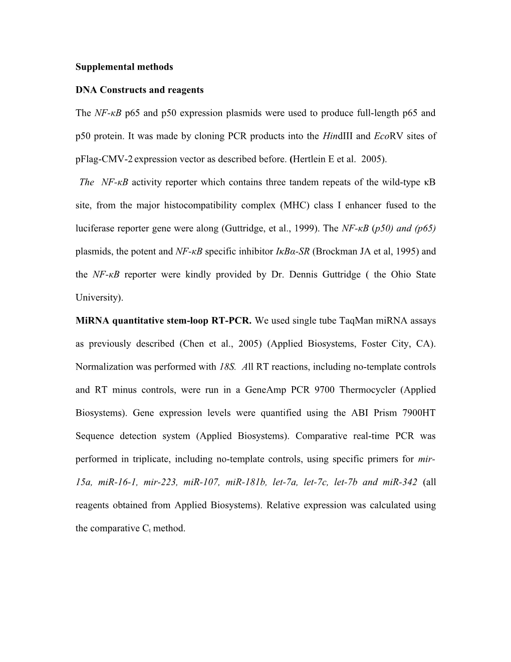 DNA Constructs and Reagents