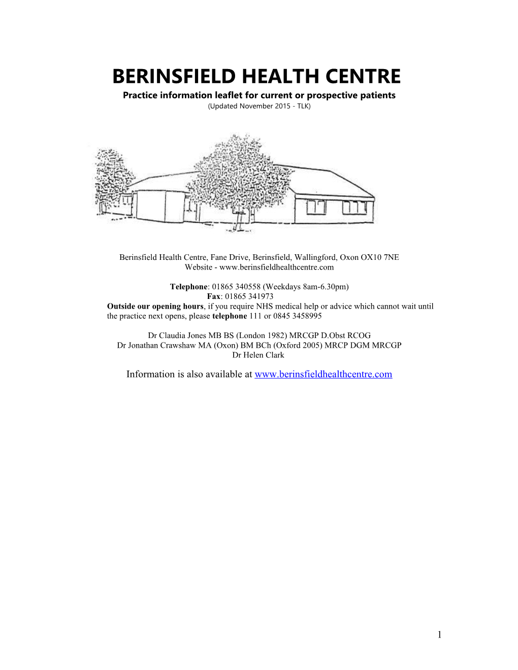 The Health Centre - Berinsfield