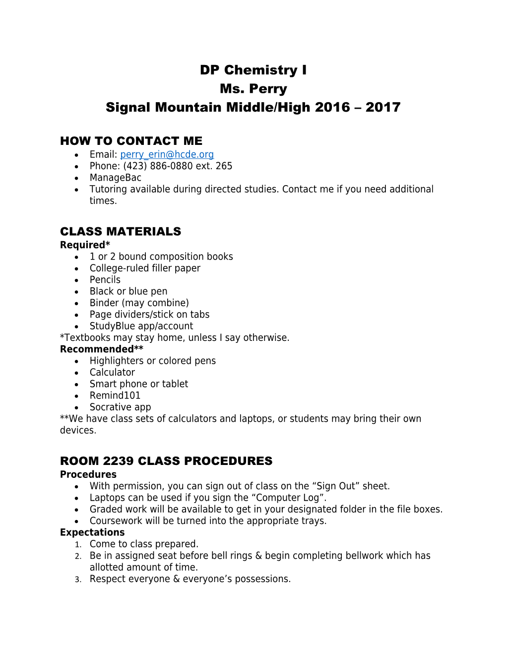 Signal Mountain Middle/High 2016 2017