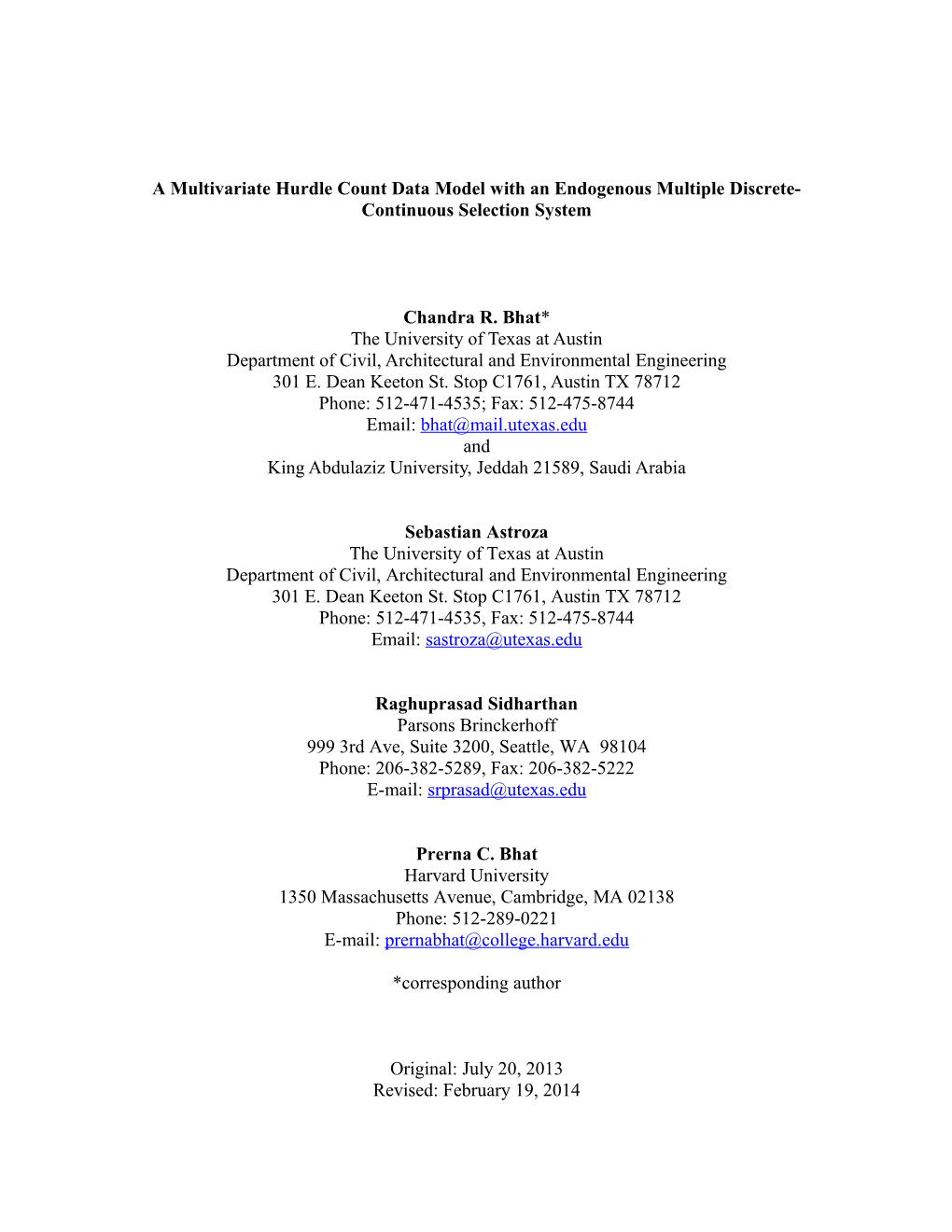 A Mixed Multiple Discrete-Continuous Probit (Mdcp) Choice Model