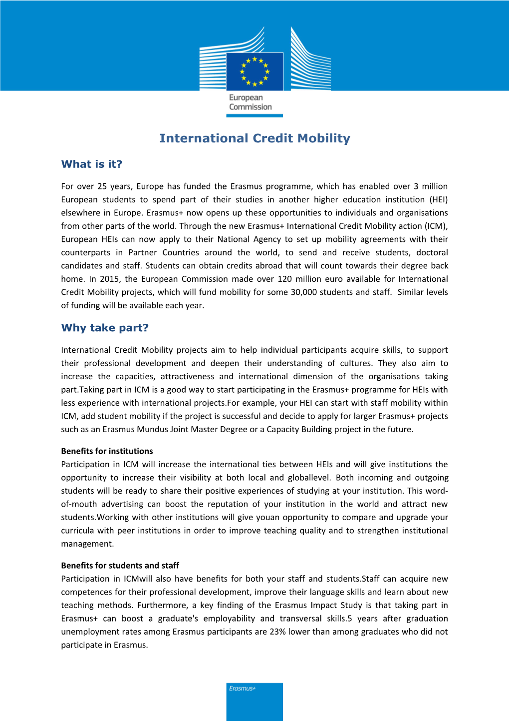 International Credit Mobility