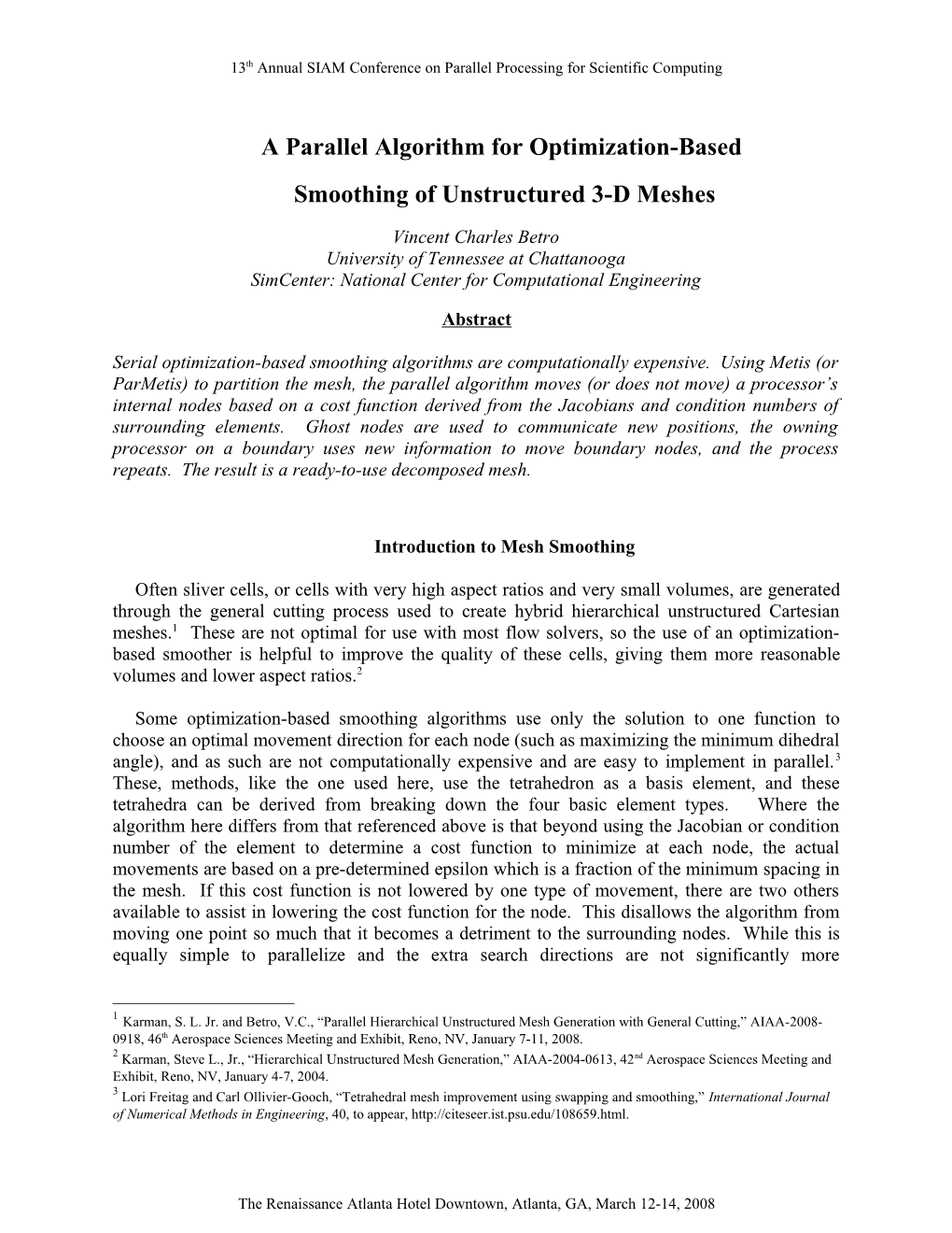 A Parallel Algorithm for Optimization-Based