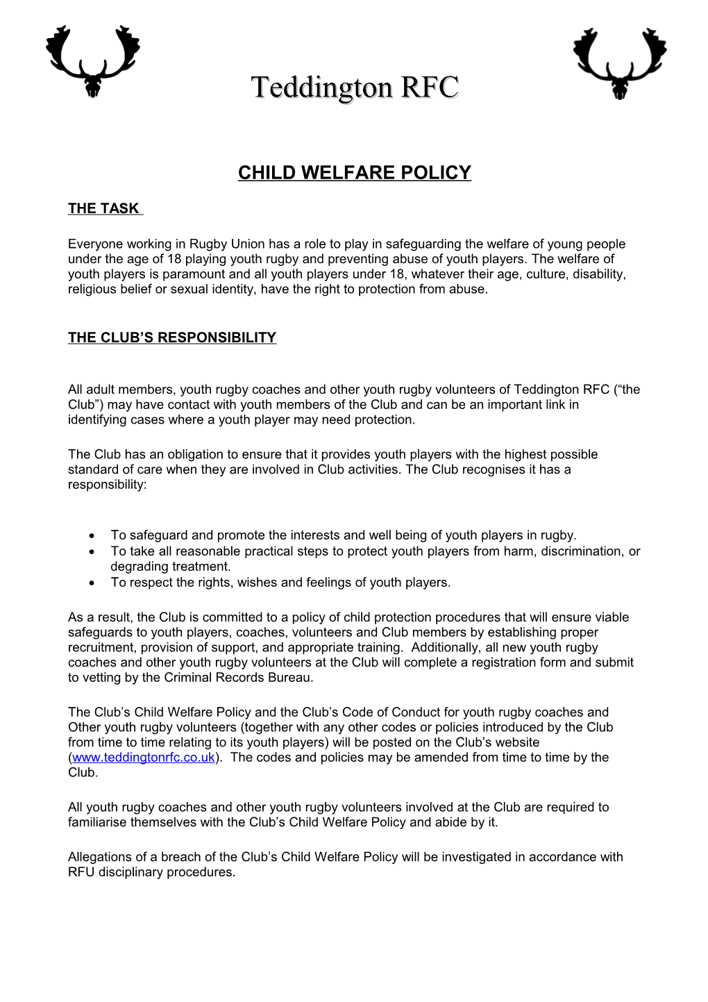 Child Welfare Policy