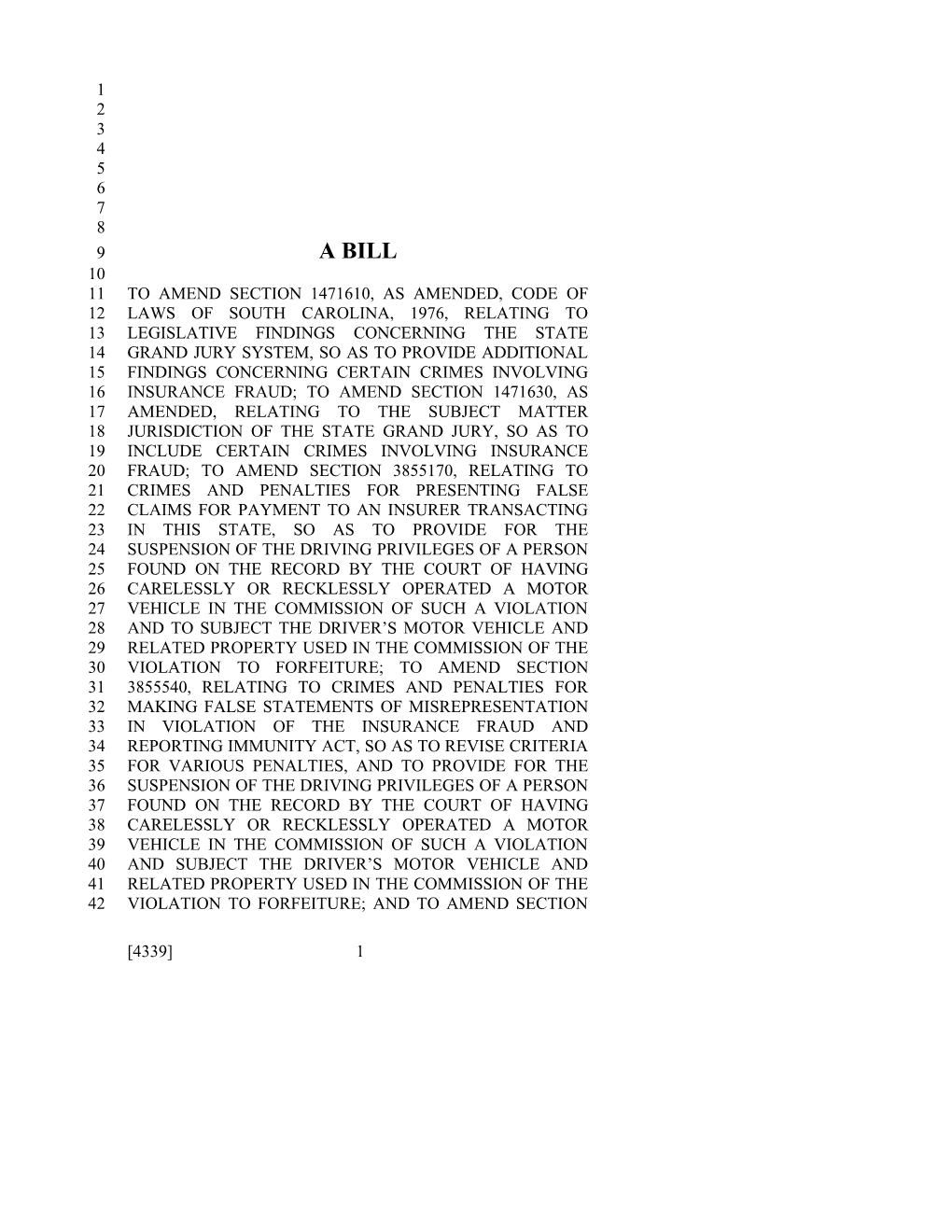 2015-2016 Bill 4339 Text of Previous Version (Jun. 4, 2015) - South Carolina Legislature Online