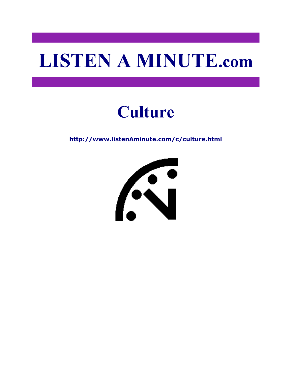 Listen a Minute.Com - ESL Listening - Culture