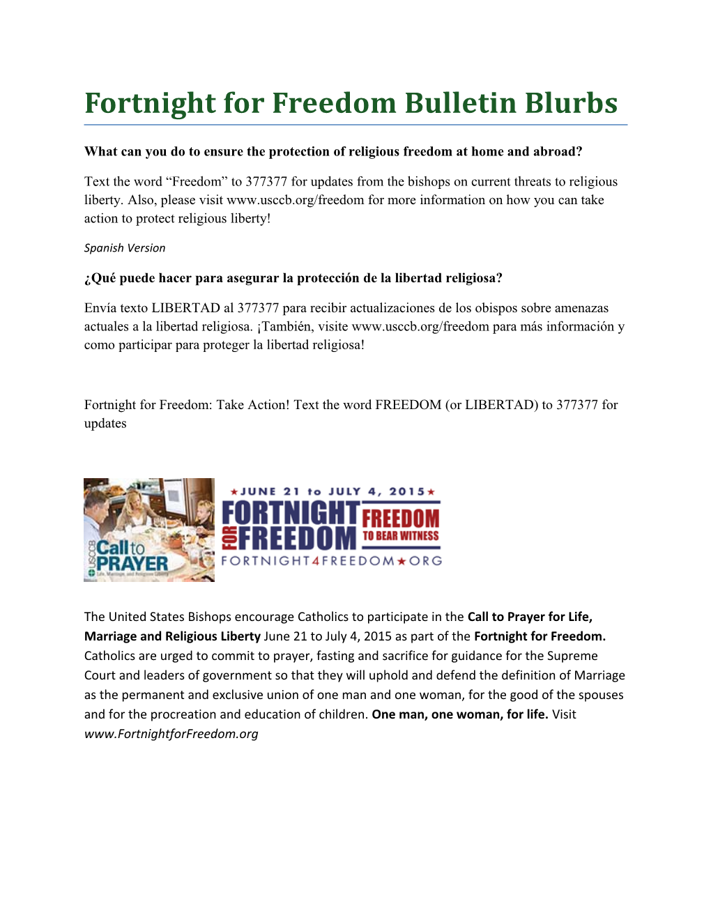 What Can You Do to Ensure the Protection of Religious Freedom at Home and Abroad?