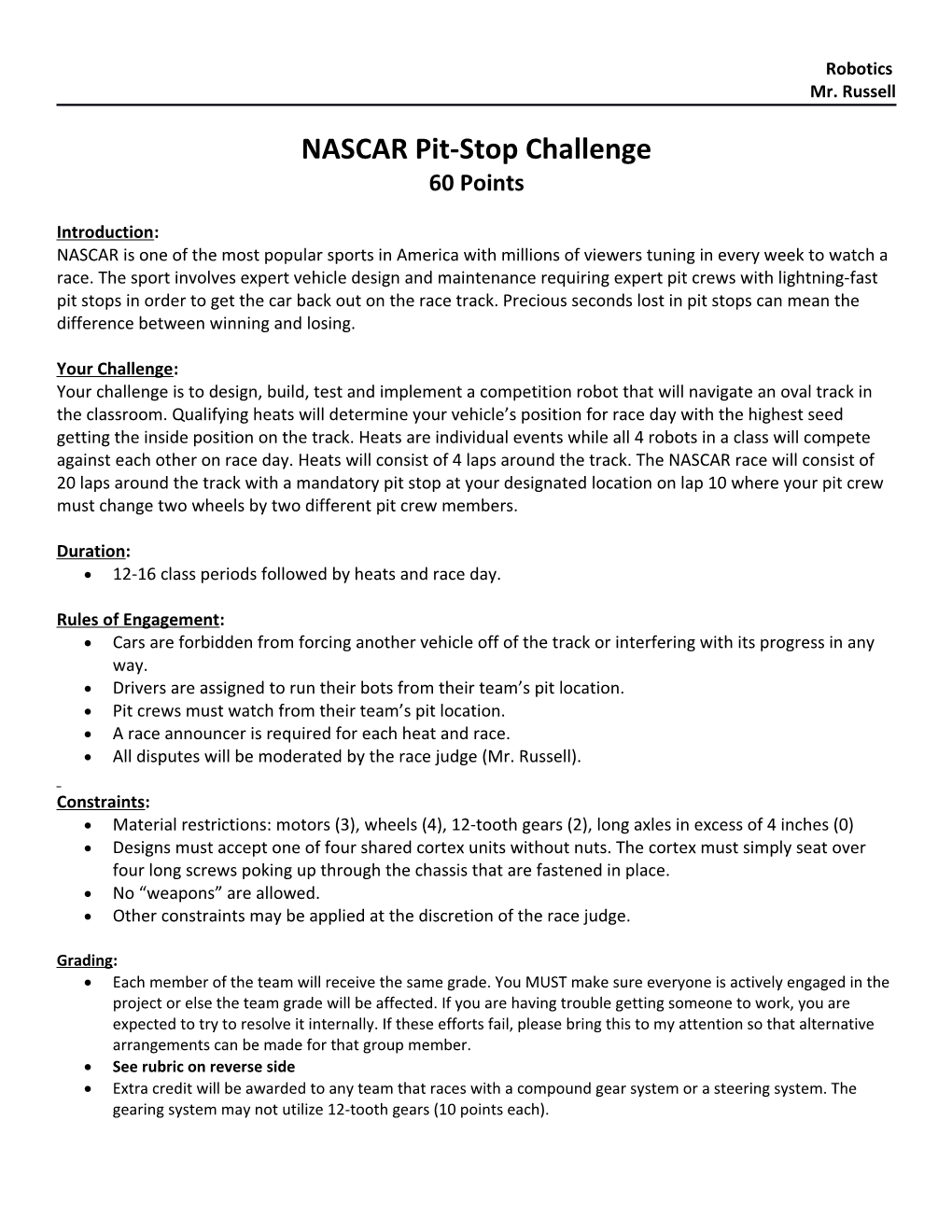 NASCAR Pit-Stop Challenge