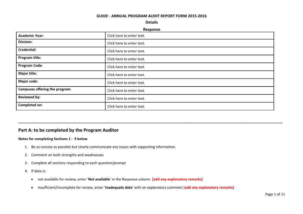 Guide - Annual Program Audit Report Form 2015-2016