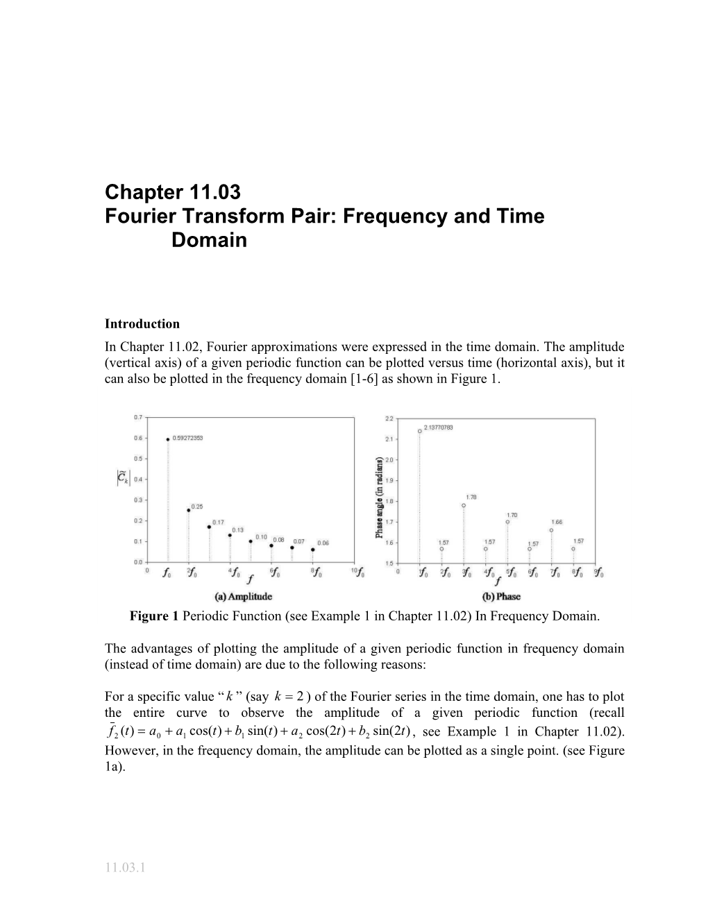 Textbook Notes on Fourier Transform Pair: Frequency and Time Domain