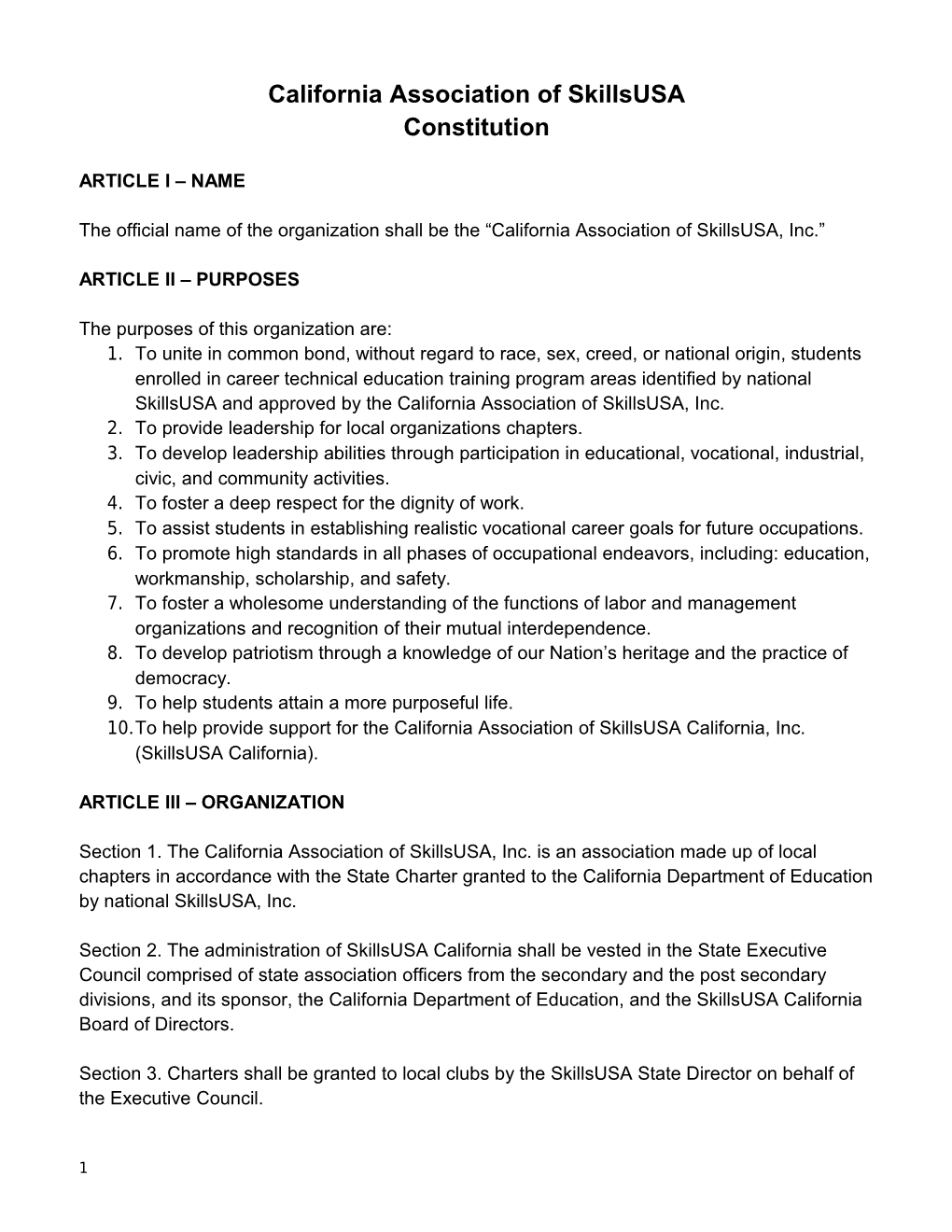 California Association of Skillsusa