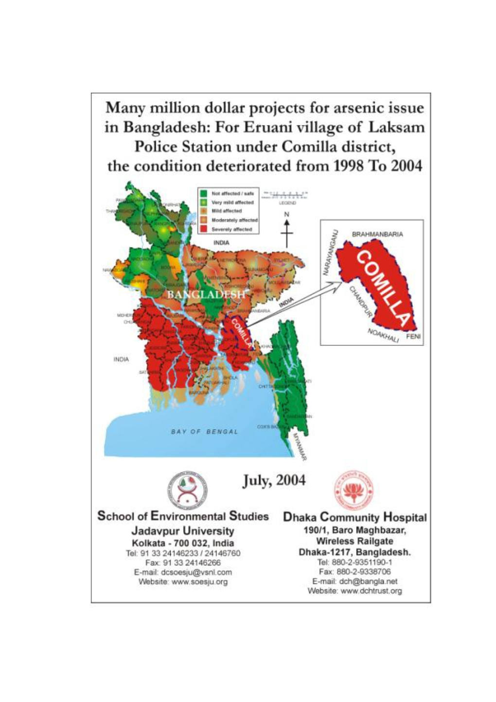 Many Million Dollar Projects for Arsenic Issue in Bangladesh . to 2004