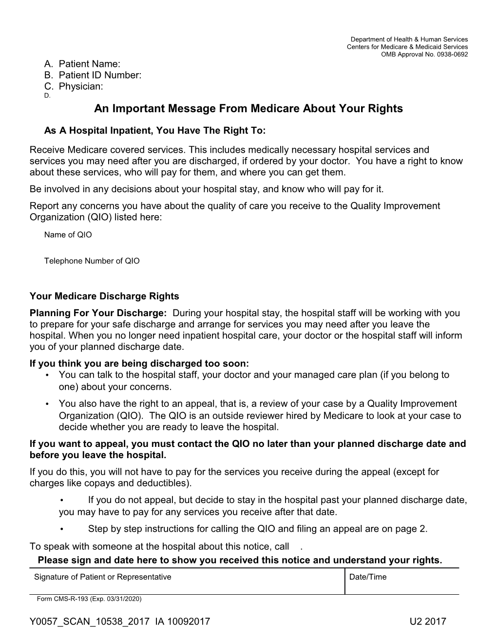 An Important Message from Medicare About Your Rights