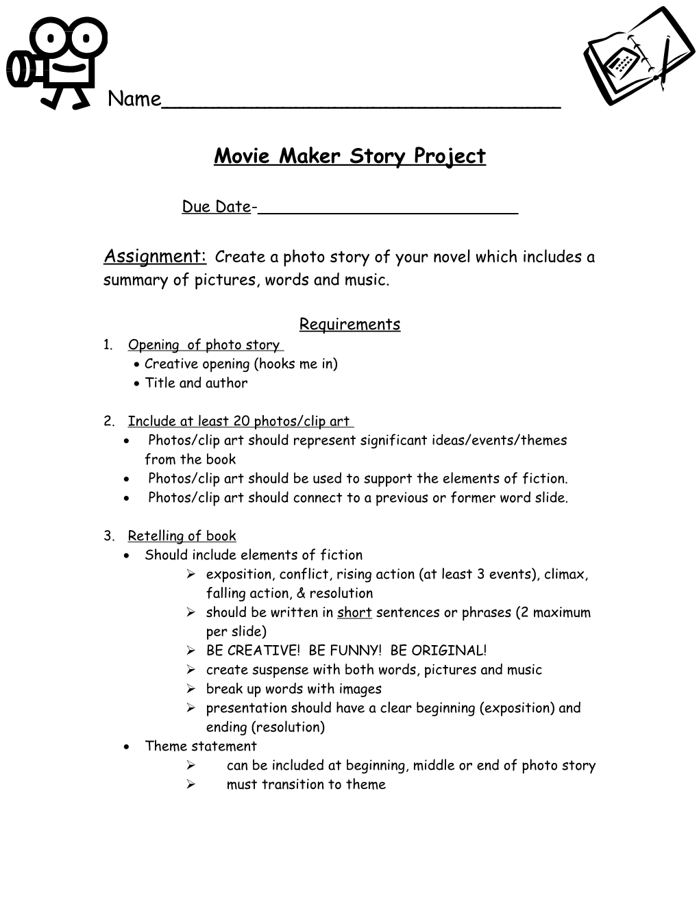 Movie Maker Story Project