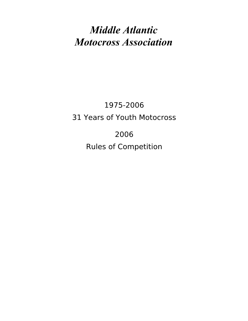 Middle Atlantic Motocross Association