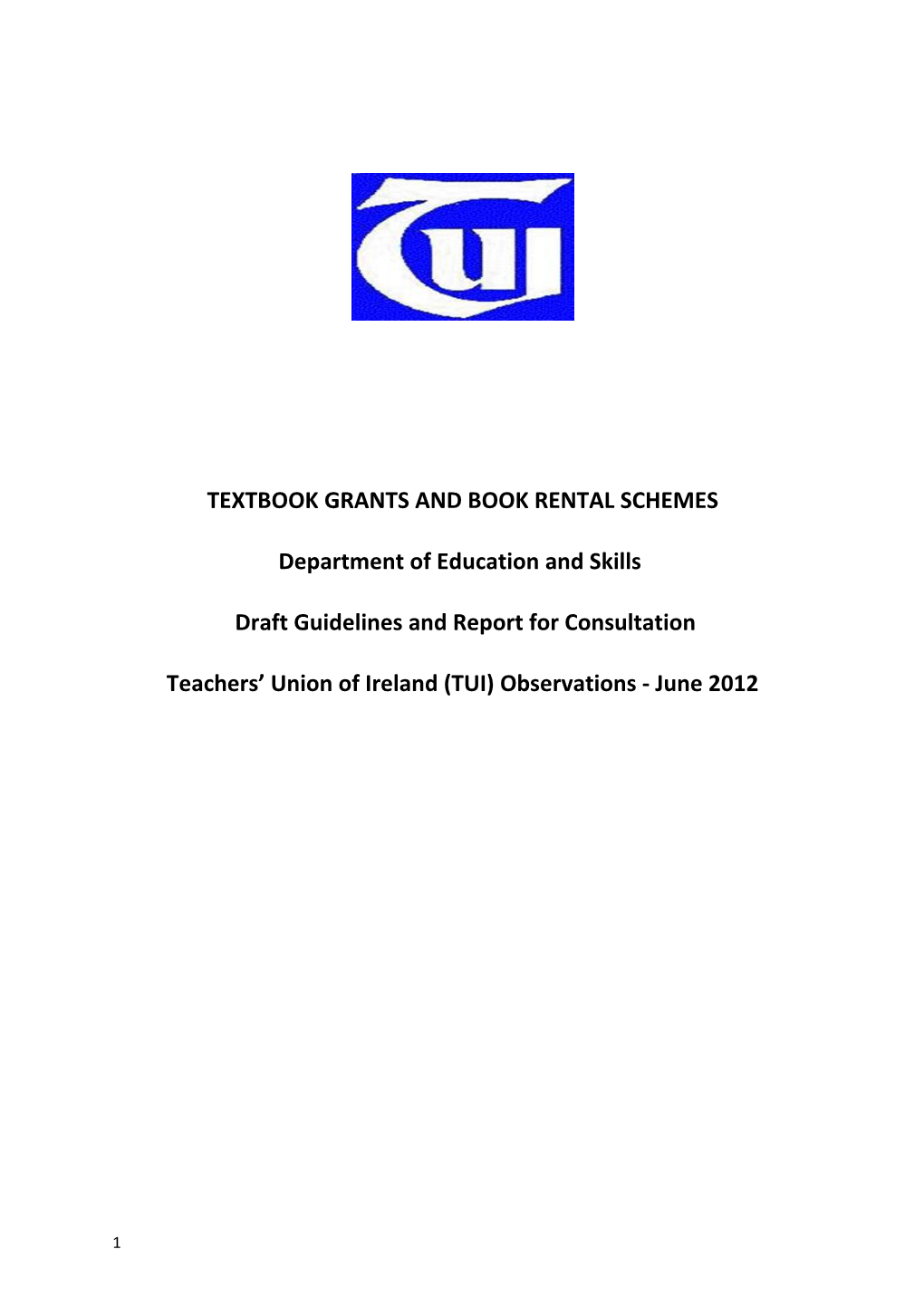 Textbook Grants and Book Rental Schemes