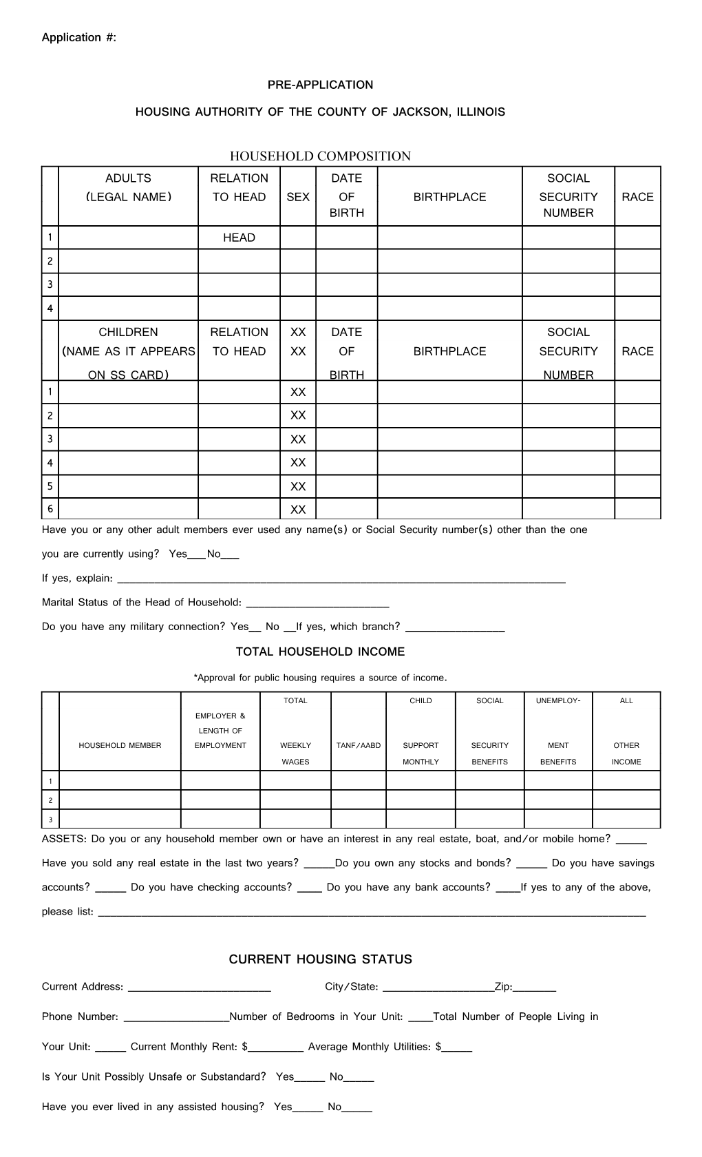 Housing Authority of the County of Jackson, Illinois