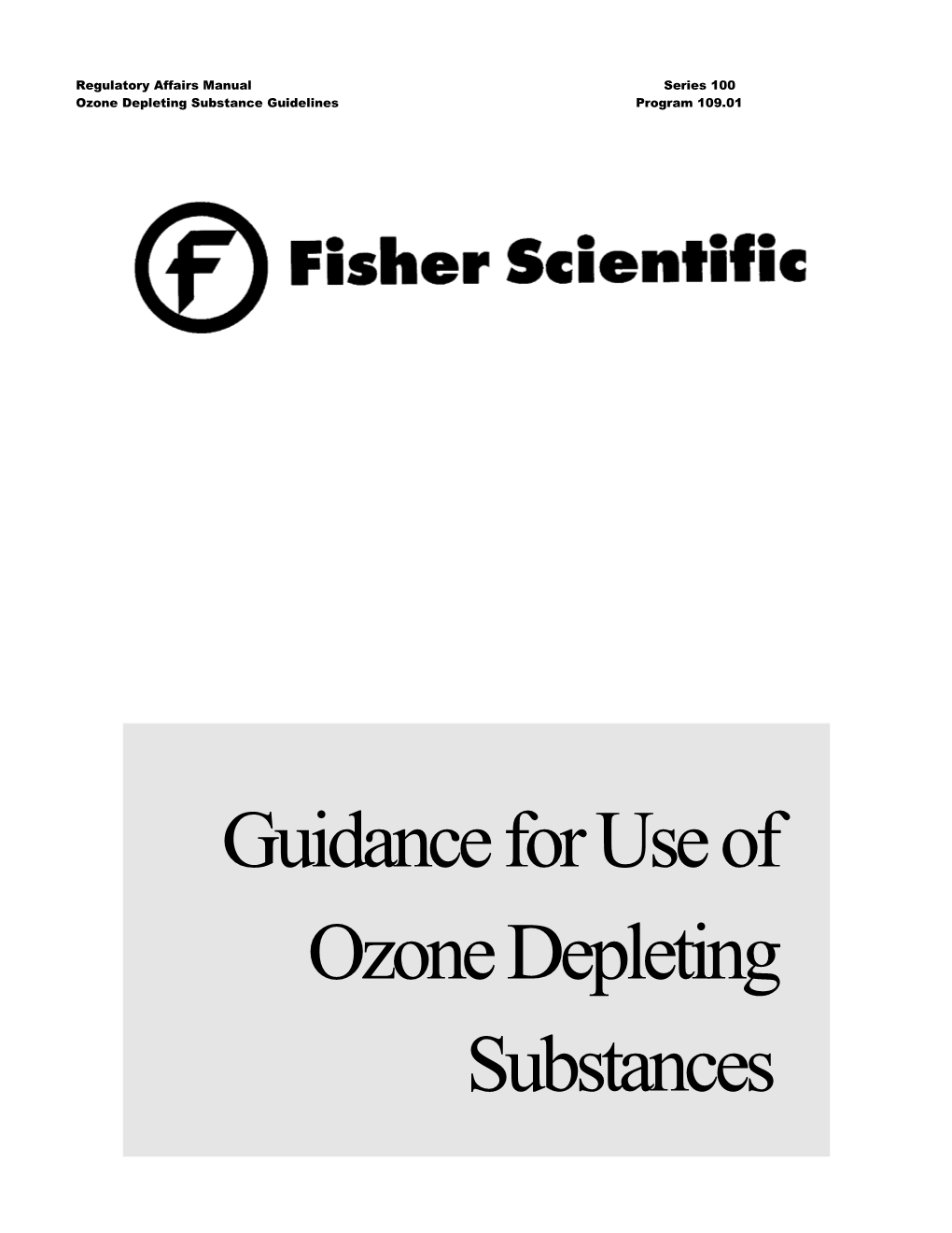 Ozone Depleting Substance Guidelines