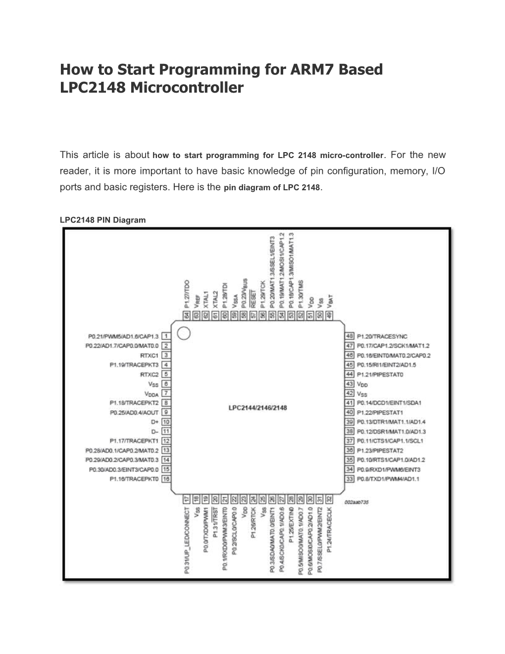 How to Start Programming for ARM7 Based LPC2148 Microcontroller