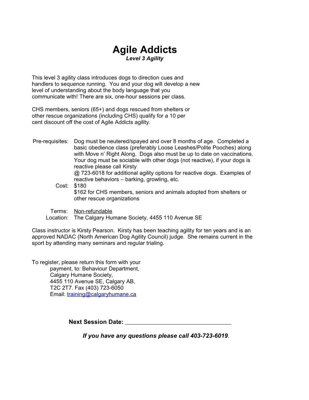 Agile Addicts Registration Form